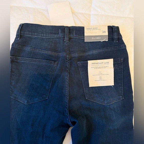DL1961 Farrow Skinny High Rise Jeans in Deep Indigo NWT - Picture 10 of 11